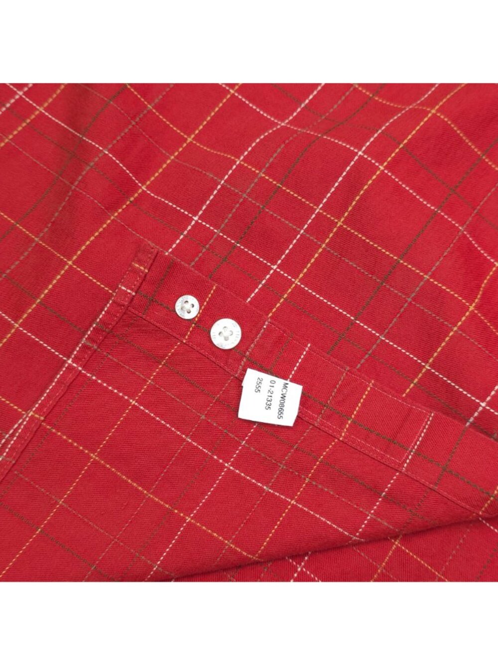 Cutter & Buck Mens Red Plaid Long Sleeve Button-Down Shirt Size Large 100% Cotto - Picture 6 of 8
